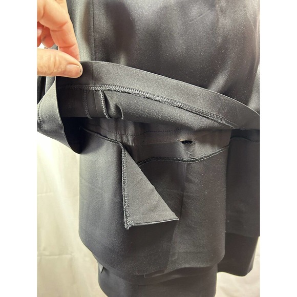 Women BCBG MAXAZRIA Rare Sexy Peplum Lace Up Black Dress New $298 Size 4 - Picture 9 of 9